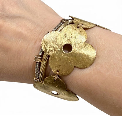 Golden Clover Link Bracelet