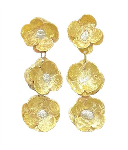 Triple Bloom Earrings