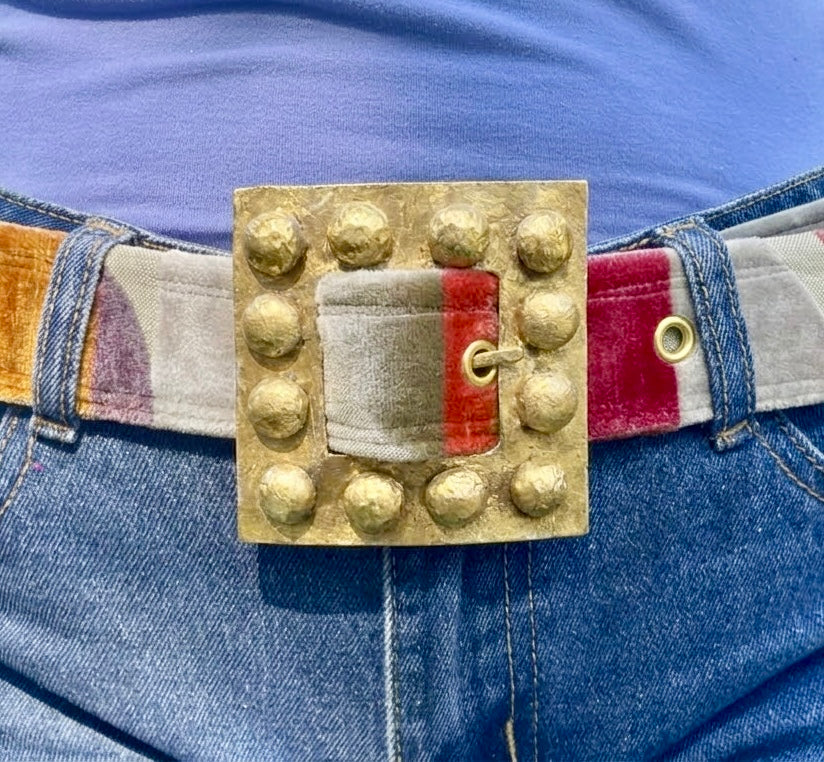 Studded Gold Dome Buckle